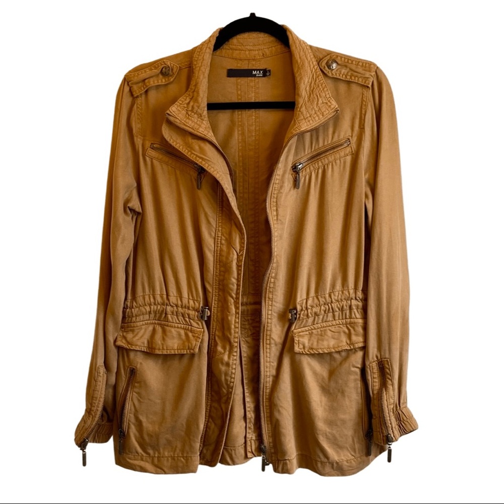 Max Jeans Utility Jacket in Brown Sugar